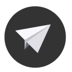 Paper Airplane Icon In Grey Circle