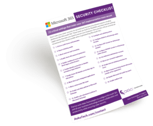Aeko Microsoft 365 Security Checklist promo - Business IT Support